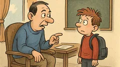 Vic: Oče vpraša sina, kaj je rekla učiteljica