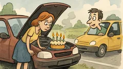 Vic: Ob cesti mlada dama s havbo