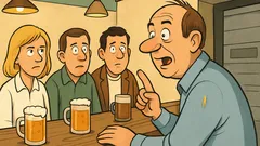 Vic: Korel sedi z druščino za šankom