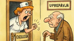 Vic: Starejši pacient potrka na okulista