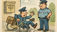 Vic: Poštar se pred policistom zvrne s kolesa