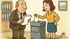 Vic: Direktor zmeden pred uničevalnikom dokumentov