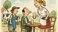 Vic: »S čim se ukvarjaš? Živino napajam...«