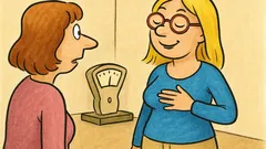 Vic: Blondinka razlaga prijateljici o svojih kilogramih