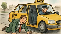 Vic: France pijan odpre vrata taksija in pade