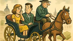 Vic: Mladi par v kočiji po Dunaju