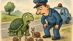 Vic: Se sprehaja želva po cesti, nenadoma...