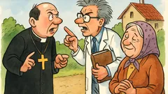 Vic: Duhovnik in znanstvenik se hudo prepirata