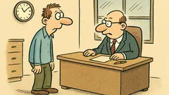 Vic: Šef, v ponedeljek bom malo zamudil