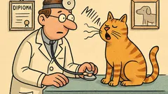 Vic: Peljemo mačko k veterinarju, ta jo pogleda...