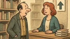 Vic: V knjigarno vstopi moški in reče