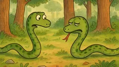 Vic: Gredo dve kači po gozdu, pa...