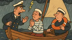 Vic: Strašna nevihta na morju, kapitan zavpije...