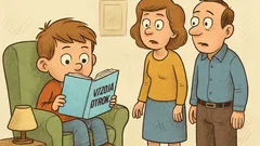 Vic: Mihec bere knjigo o vzgoji otrok...