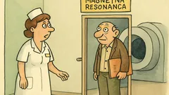 Vic: Magnetna resonanca. Sestra pokliče Simića, vstopim...