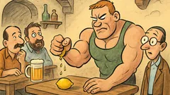 Vic: Pride en mišičnjak v gostilno, stisne limono