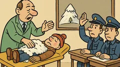 Vic: V kadetski šoli profesor razlaga policistom