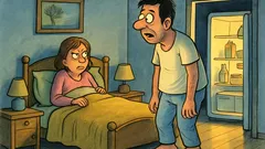 Vic: Mož gre ponoči na stranišče...