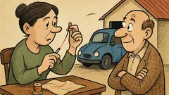 Vic: Ivan opazuje ženo pri šivanju