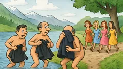 Vic: Trije duhovniki goli v gorskem jezercu