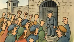 Vic: Pred zaporom množica vzklika »Izpustite Jožeta!«