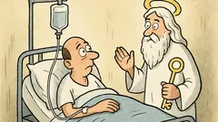 Vic: »Gospod doktor, ali je operacija uspela?«