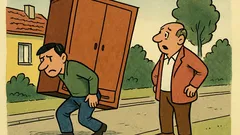 Vic: Janez se seli in nosi omaro