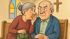 Vic: Starejši par sedi v cerkvi