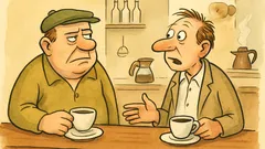 Vic: Korel in Polde sedita za šankom