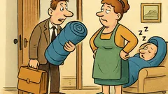 Vic: Trgovski potnik vpraša gospodinjo za vrečo