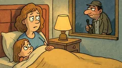 Vic: Mala Barbara zleze k mamici v posteljo