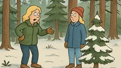 Vic: Blondinki gresta v gozd po drevo