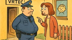 Vic: Policist pred vrtcem čaka prijatelja