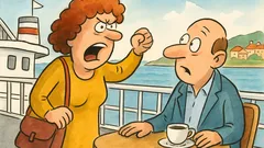 Vic: Na trajektu žena začne peklensko preklinjati