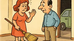 Vic: Žena: »Vidiš, te žulje sem dobila...«