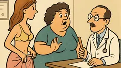 Vic: K zdravniku prideta mlada, postavna gospodična