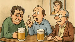 Vic: Egon v družbi prijateljev zarentači o ločitvi