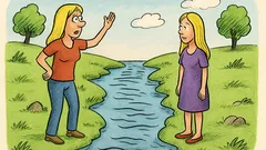 Vic: Blondinka ob reki kriči na drugo blondinko