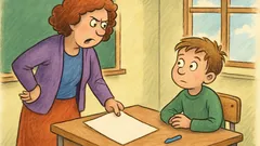 Vic: Učiteljica naroči učencem, naj narišejo risbo