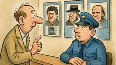 Vic: Obiskovalec na policijski postaji vpraša policista