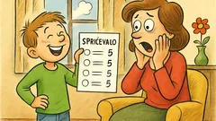 Vic: Peter pokaže mami spričevalo in ...