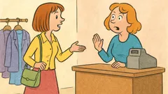 Vic: Mlada gospodična vstopi v modni salon