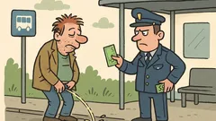 Vic: Pijančka sredi ulice močno pritisne lulat