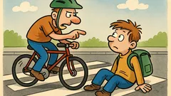 Vic: Janezek gre v šolo, naenkrat kolesar...