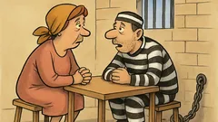 Vic: Žena obišče moža v zaporu in šepne