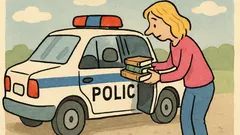 Vic: Zakaj blondinka nalaga knjige v policijski avto