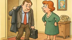 Vic: Direktor podjetja pride zaskrbljen domov