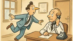 Vic: V ordinacijo pridrvi pacient k psihiatru