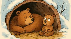 Vic: Medvedka z mladičem odide k zimskemu spanju