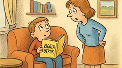 Vic: Mihec bere knjigo o vzgoji staršev